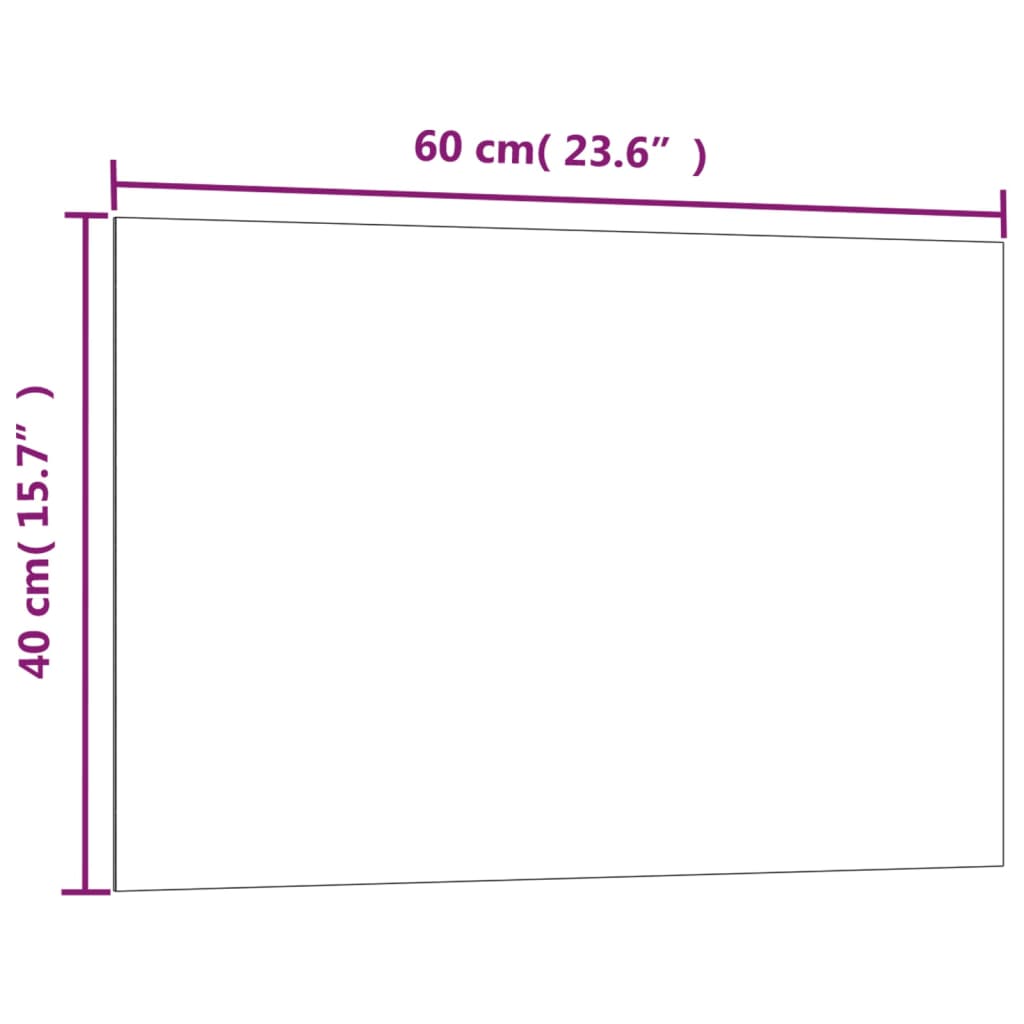 vidaXL Wall-mounted Magnetic Board White 23.6"x15.7" Tempered Glass-3