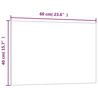 vidaXL Wall-mounted Magnetic Board White 23.6"x15.7" Tempered Glass-3