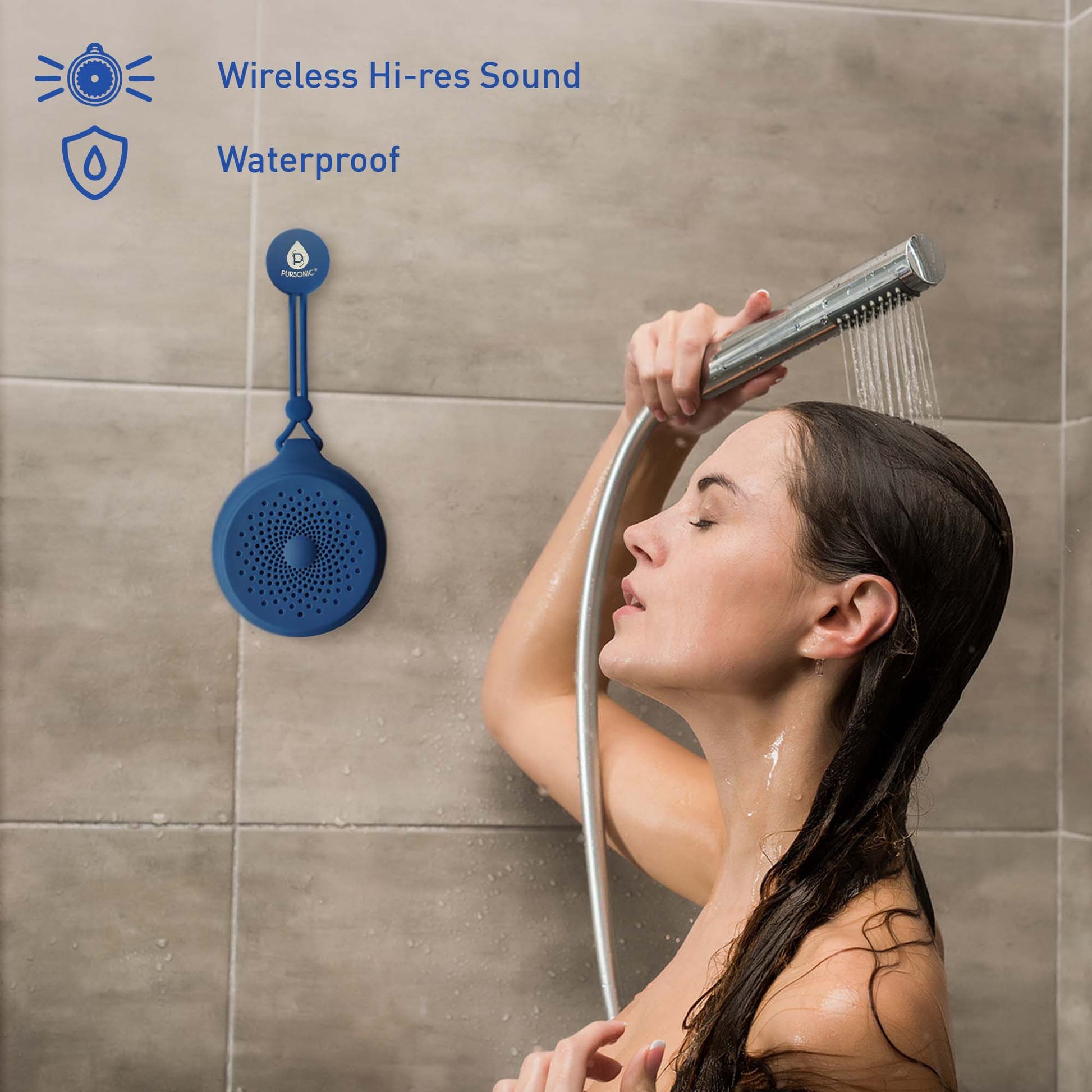 Pursonic Peak Wireless Speaker & Pursonic Waterproof Wireless Speaker Bundle – 360° Hi-Res Sound Anywhere, Anytime-2