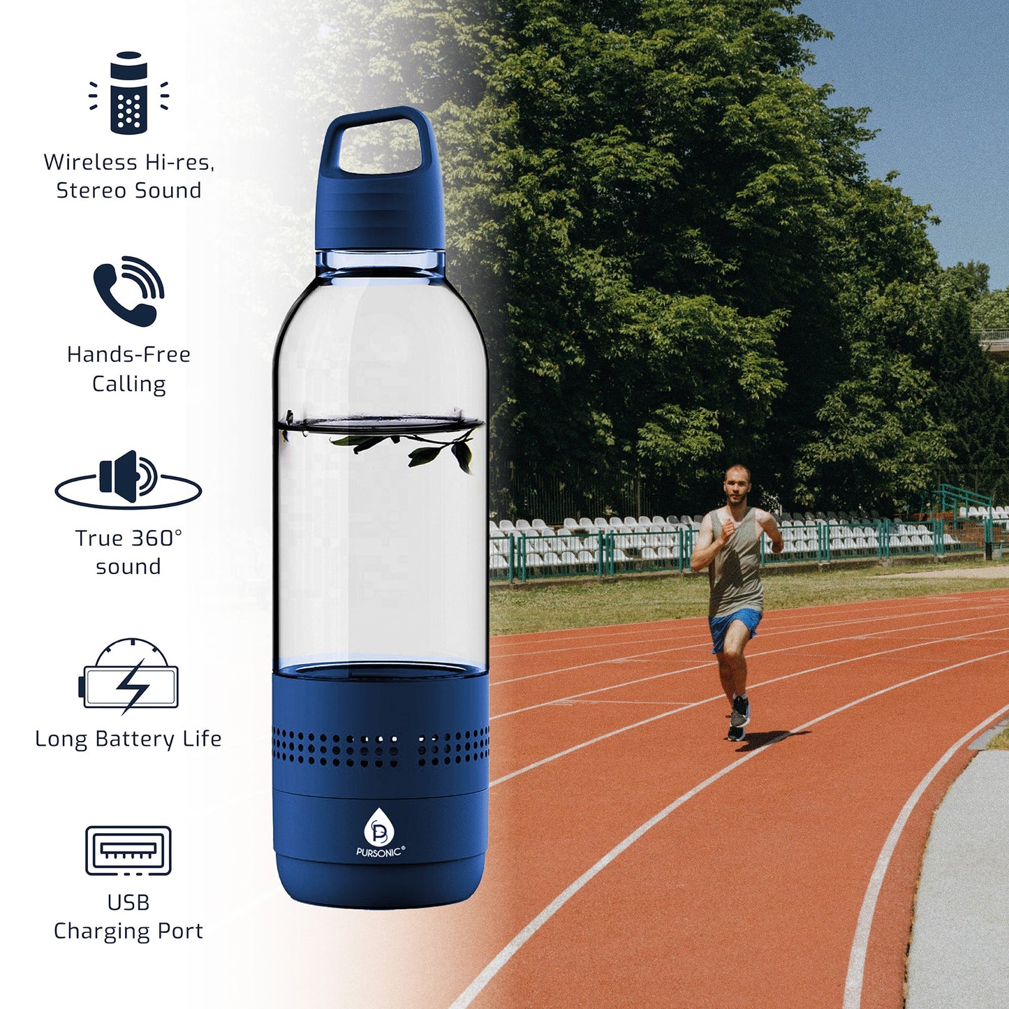 Pursonic 2-in-1 Water Bottle with Built-In Wireless Speaker-1